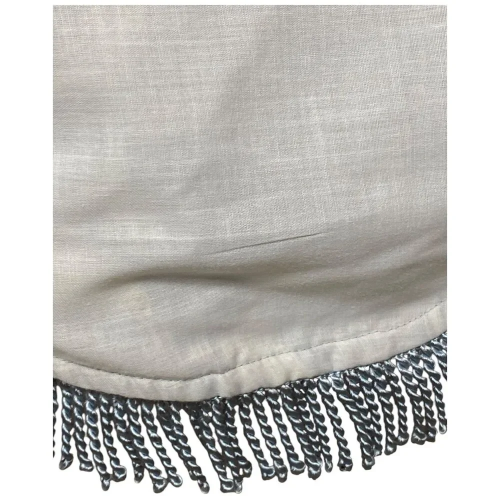 Royal Velvet Jacquard Fringe Valance - Set of 2 Pieces- 49”L x 25”H each .